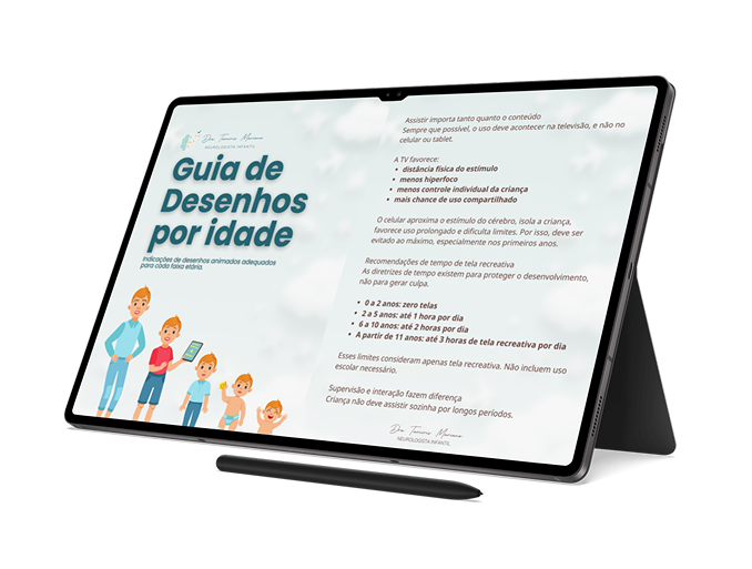Páginas internas do ebook Guia de desenhos por idade com orientações para pais